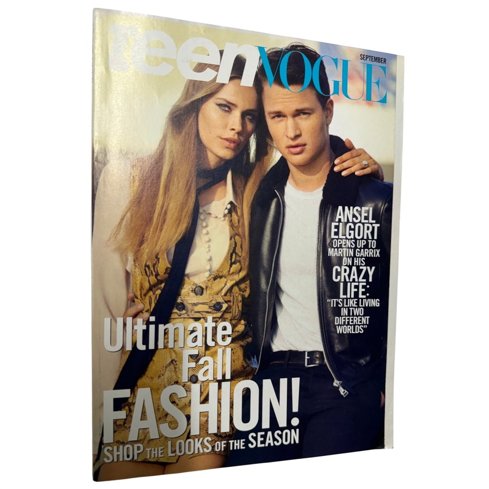 Teen Vogue September 2017 Magazine Ansel Elgort Ultimate Fall Fashion Issue